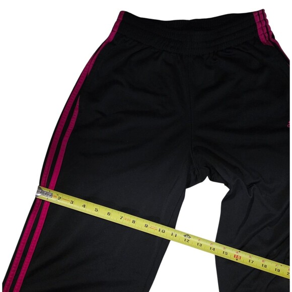 Adidas Track Sweatpants Unisex Black With Pink Stripes Joggers Size M Medium - Picture 7 of 8